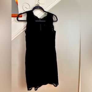 J Crew black lace sleeveless dress. Size 4